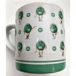M&M’s World White Coffee Mug Cup with the M&M’s Sexy Green Female Character